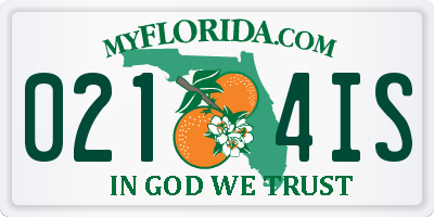 FL license plate 0214IS