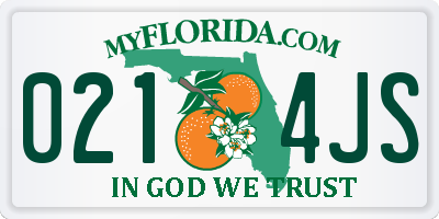 FL license plate 0214JS