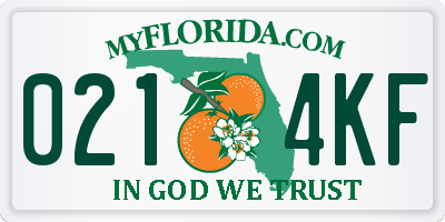 FL license plate 0214KF