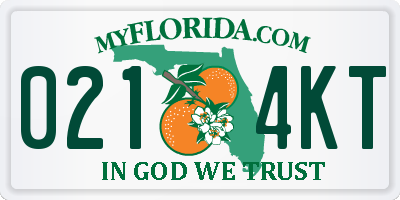 FL license plate 0214KT