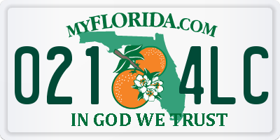 FL license plate 0214LC