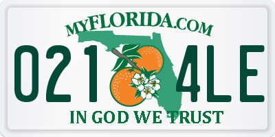FL license plate 0214LE