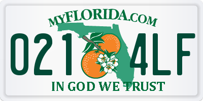 FL license plate 0214LF