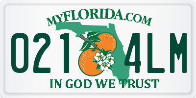 FL license plate 0214LM