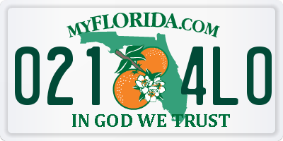 FL license plate 0214LO