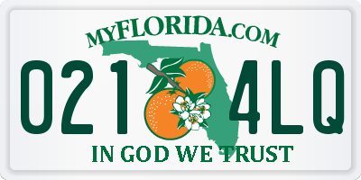 FL license plate 0214LQ