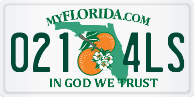 FL license plate 0214LS