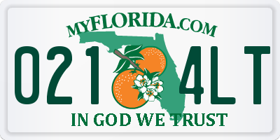 FL license plate 0214LT