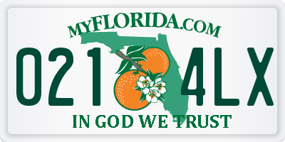 FL license plate 0214LX