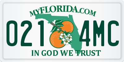 FL license plate 0214MC
