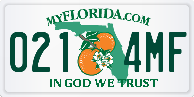 FL license plate 0214MF