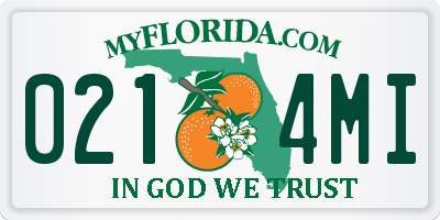 FL license plate 0214MI
