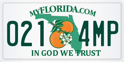 FL license plate 0214MP