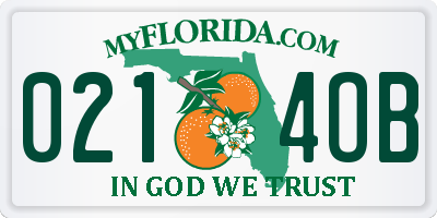 FL license plate 0214OB
