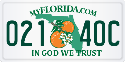 FL license plate 0214OC