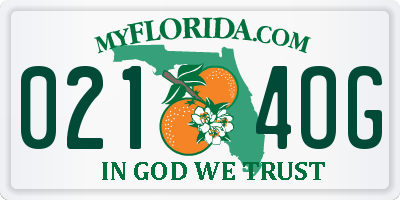 FL license plate 0214OG