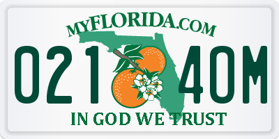 FL license plate 0214OM