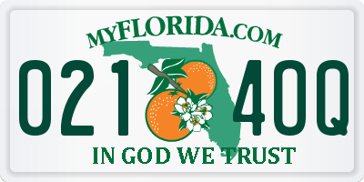 FL license plate 0214OQ