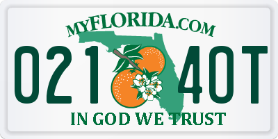 FL license plate 0214OT
