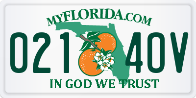 FL license plate 0214OV