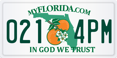 FL license plate 0214PM