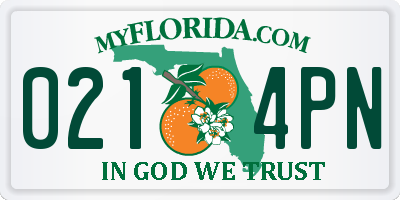 FL license plate 0214PN