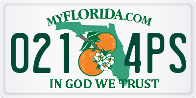 FL license plate 0214PS