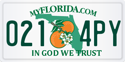 FL license plate 0214PY