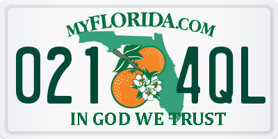 FL license plate 0214QL