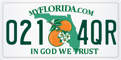 FL license plate 0214QR