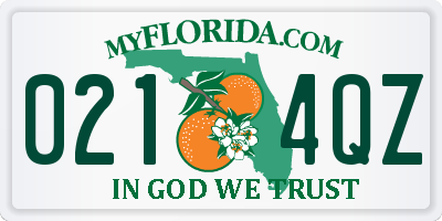 FL license plate 0214QZ