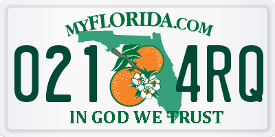 FL license plate 0214RQ