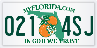 FL license plate 0214SJ
