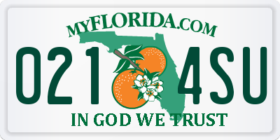 FL license plate 0214SU
