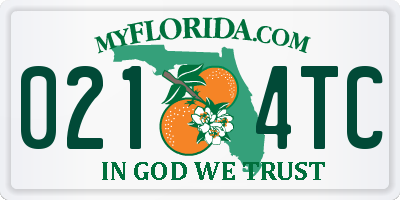 FL license plate 0214TC