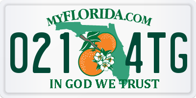 FL license plate 0214TG