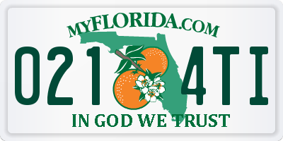 FL license plate 0214TI
