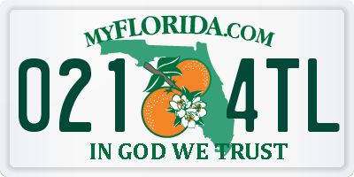 FL license plate 0214TL