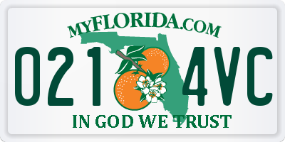 FL license plate 0214VC