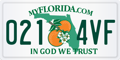 FL license plate 0214VF