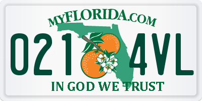 FL license plate 0214VL