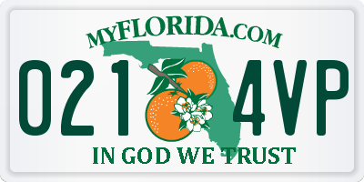 FL license plate 0214VP