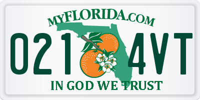 FL license plate 0214VT