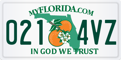 FL license plate 0214VZ