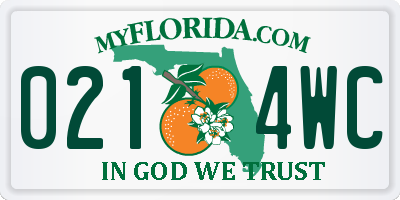 FL license plate 0214WC