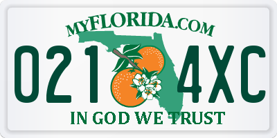 FL license plate 0214XC