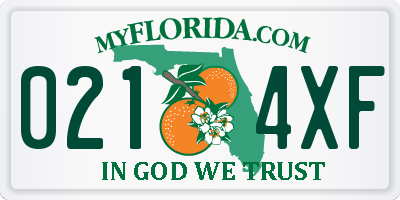 FL license plate 0214XF