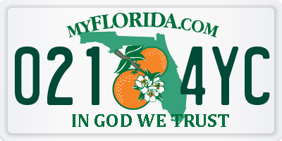 FL license plate 0214YC