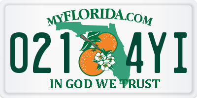 FL license plate 0214YI