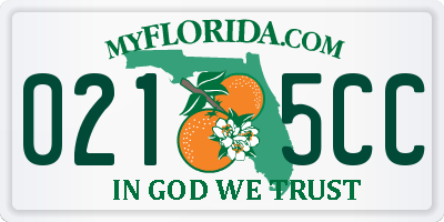FL license plate 0215CC